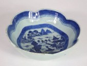CANTON SIX-LOBED BOWL, 19TH CE