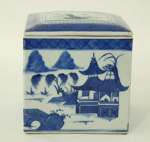 CANTON SQUARE SUGAR BOX, 19TH