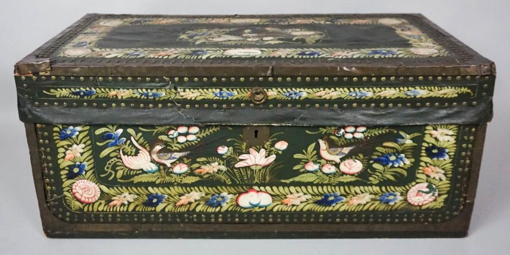 CANTONESE BRASS BOUND GREEN PAINTED