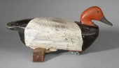 Canvasback duck decoy, heavy V