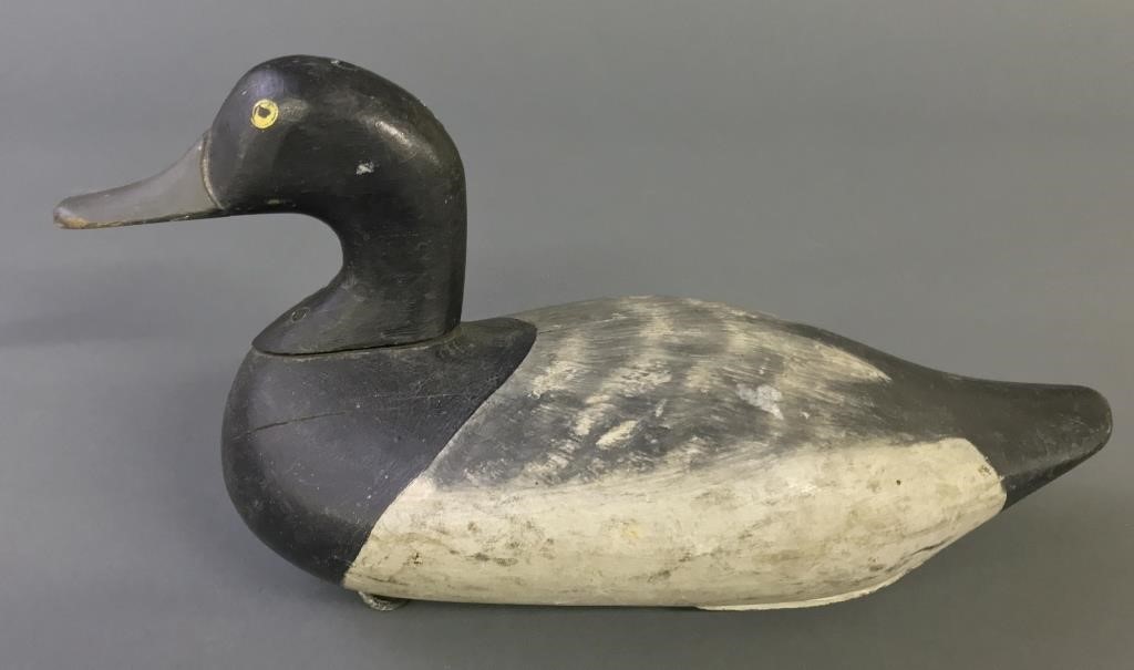 Canvasback hen decoy from