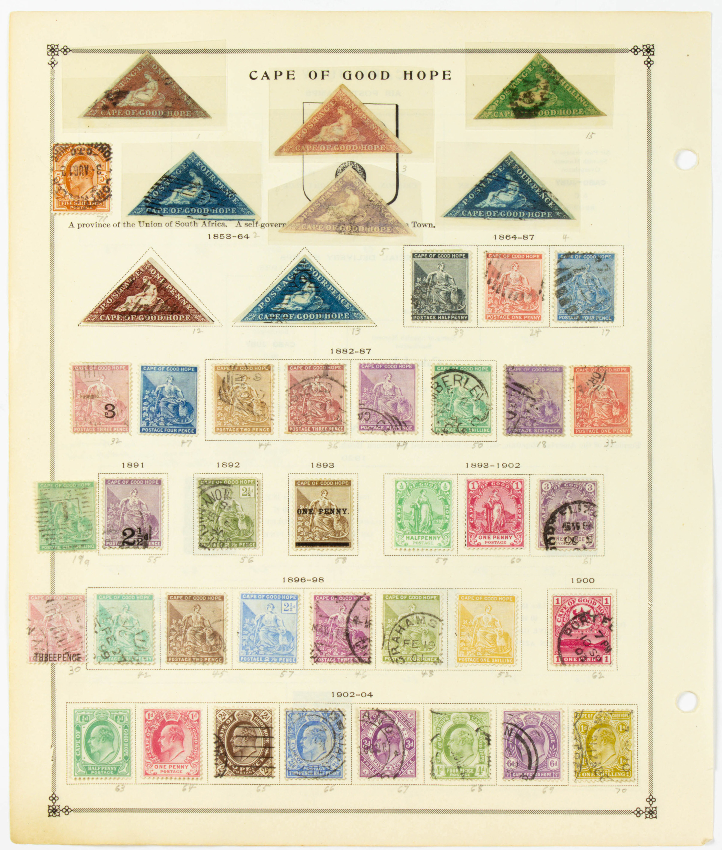 CAPE OF GOOD HOPE STAMP GROUP