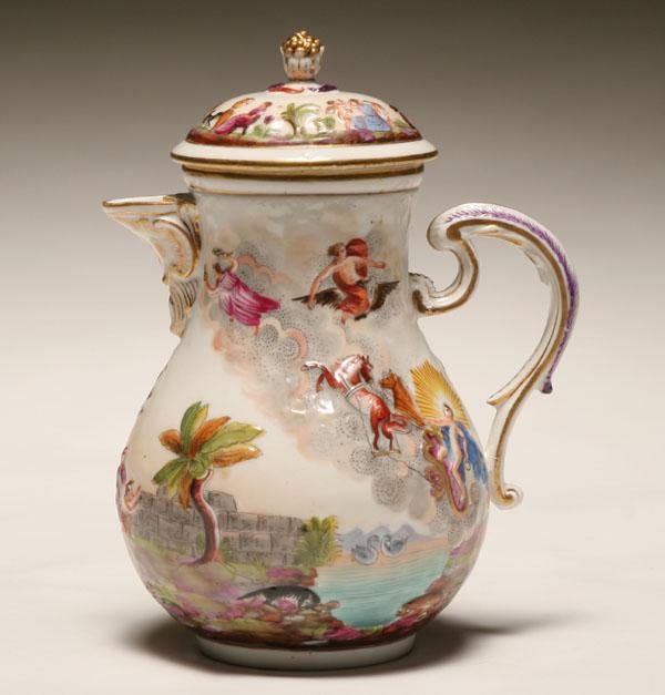 Capo di Monte coffee pot; hand