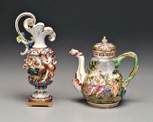 Capo-di-monte ewer, teapot: ew