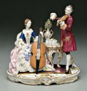 Capo-di-monte figural group, 1
