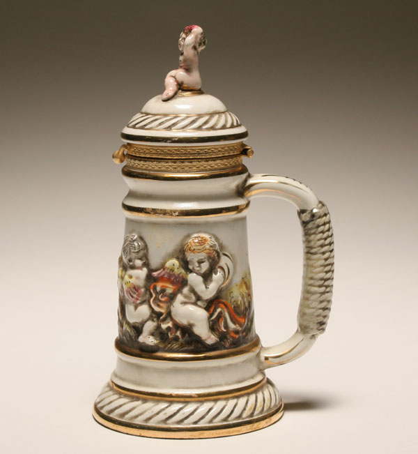 Capo di Monte hand painted and gilt