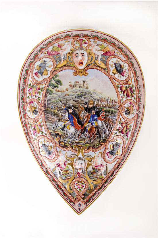 Capo-di-Monte shield-form pictorial
