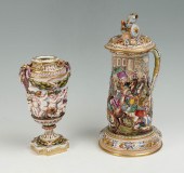 CAPO DI MONTE TANKARD & URN: T