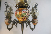 CAPODIMONTE 3 ARM PORCELAIN CH