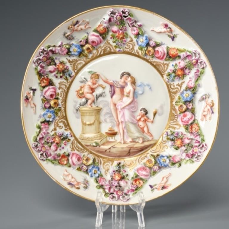 CAPODIMONTE PORCELAIN DISHA very