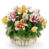 CAPODIMONTE PORCELAIN FLORAL C