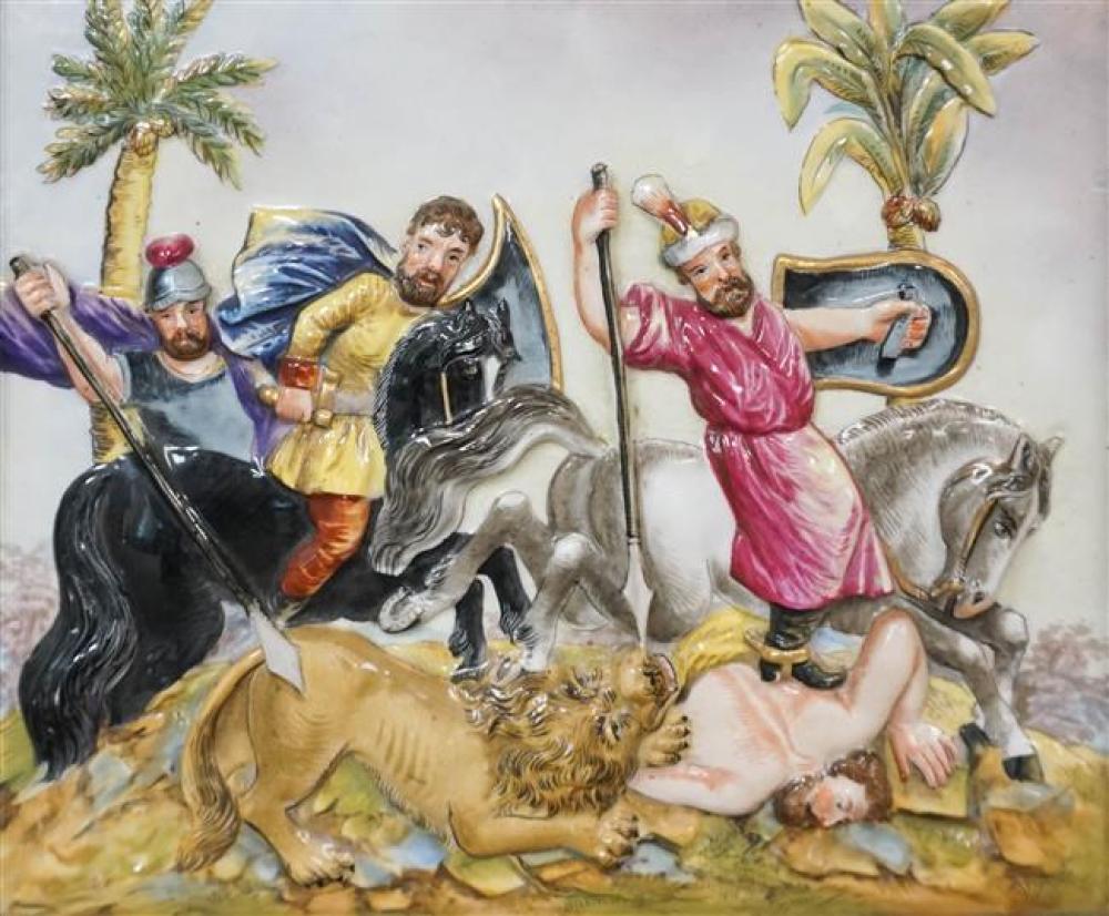 CAPODIMONTE PORCELAIN PLAQUE OF