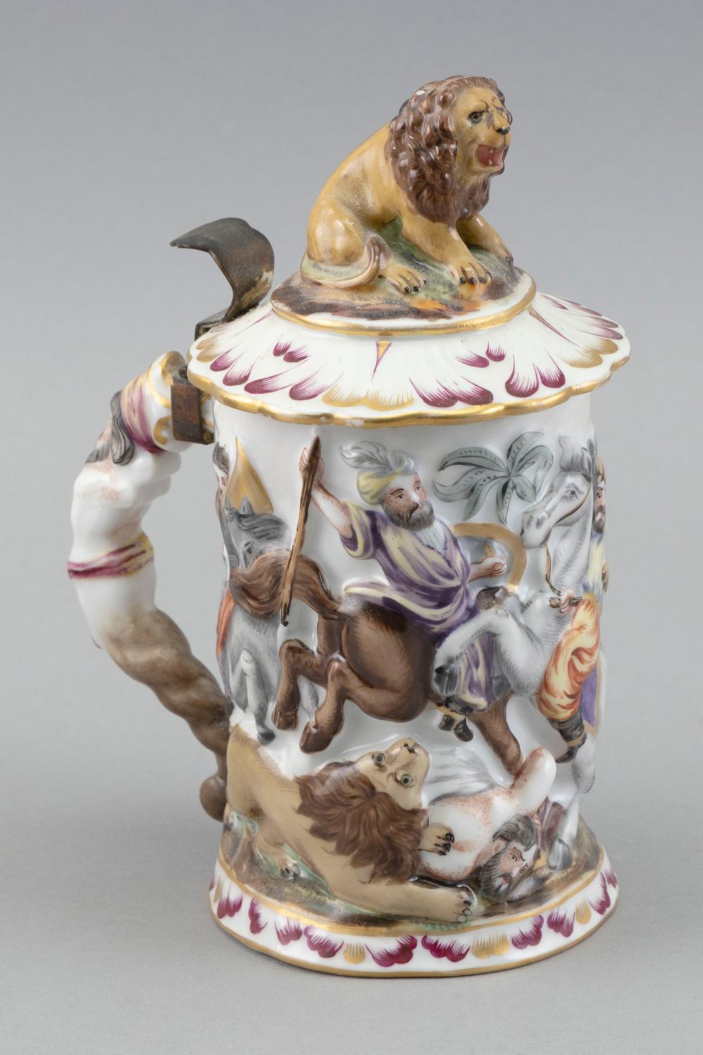 CAPODIMONTE PORCELAIN STEIN EARLY