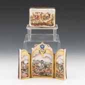 CAPODIMONTE PORCELAIN TRIPTYCH