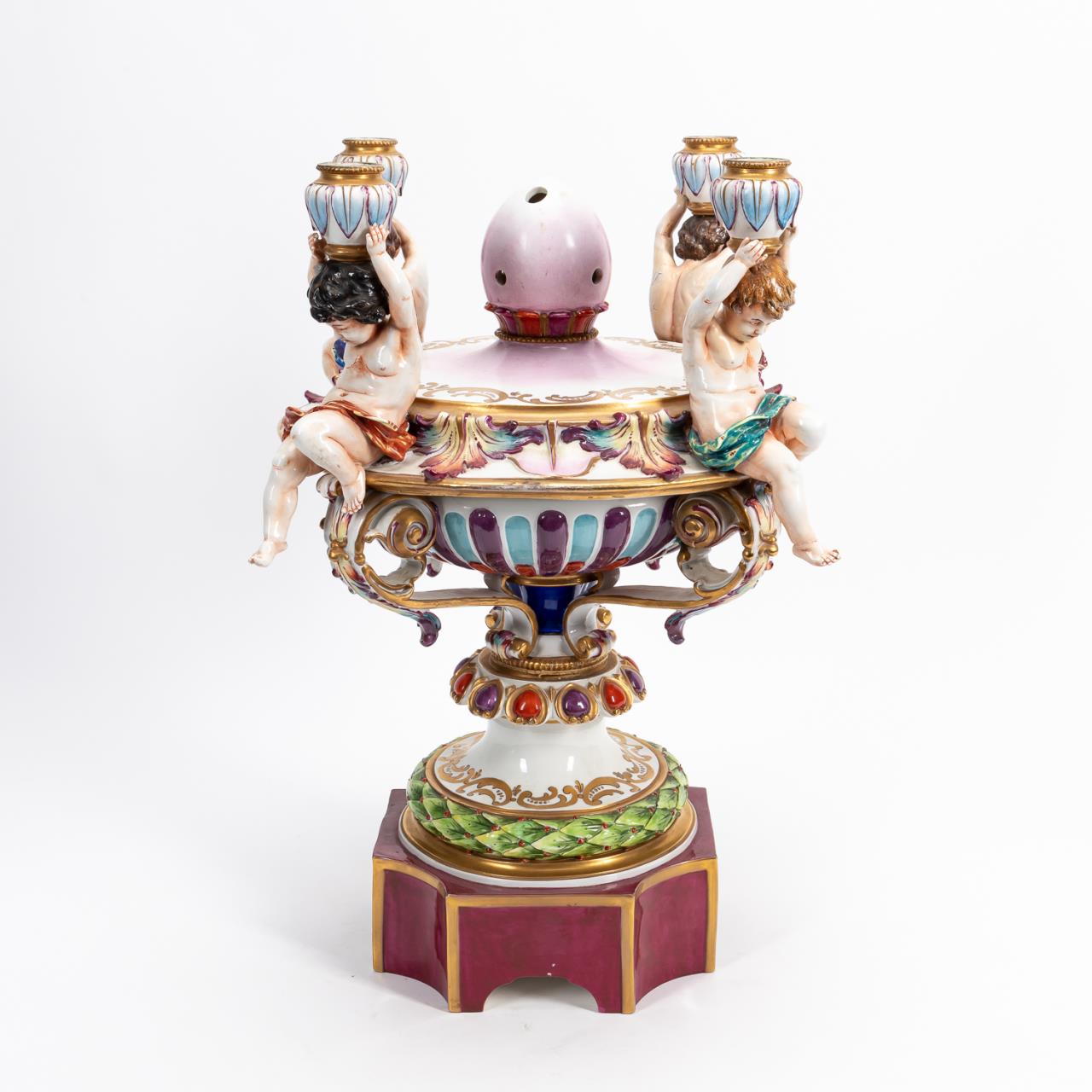 CAPODIMONTE PUTTI CANDELABRUM
