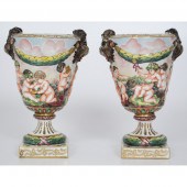Capodimonte-Style Urns French.