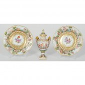 Capodimonte Urn and Plates Con