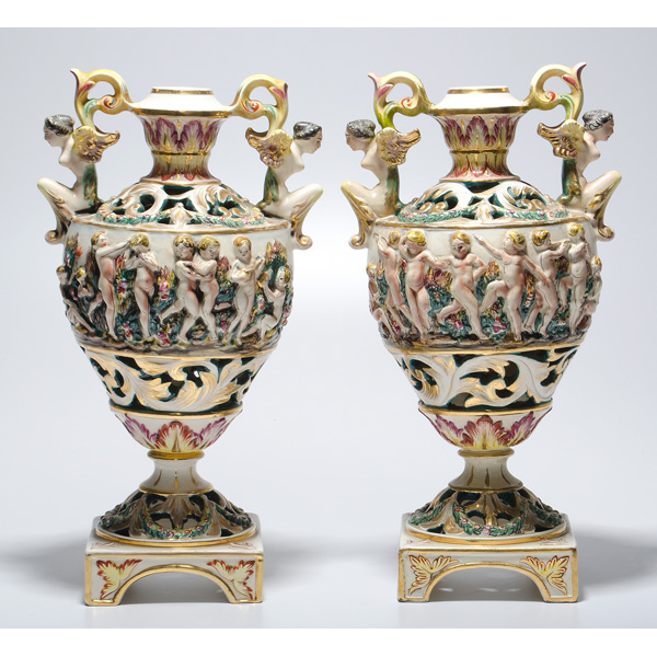 Capodimonte Urns Continental 19th