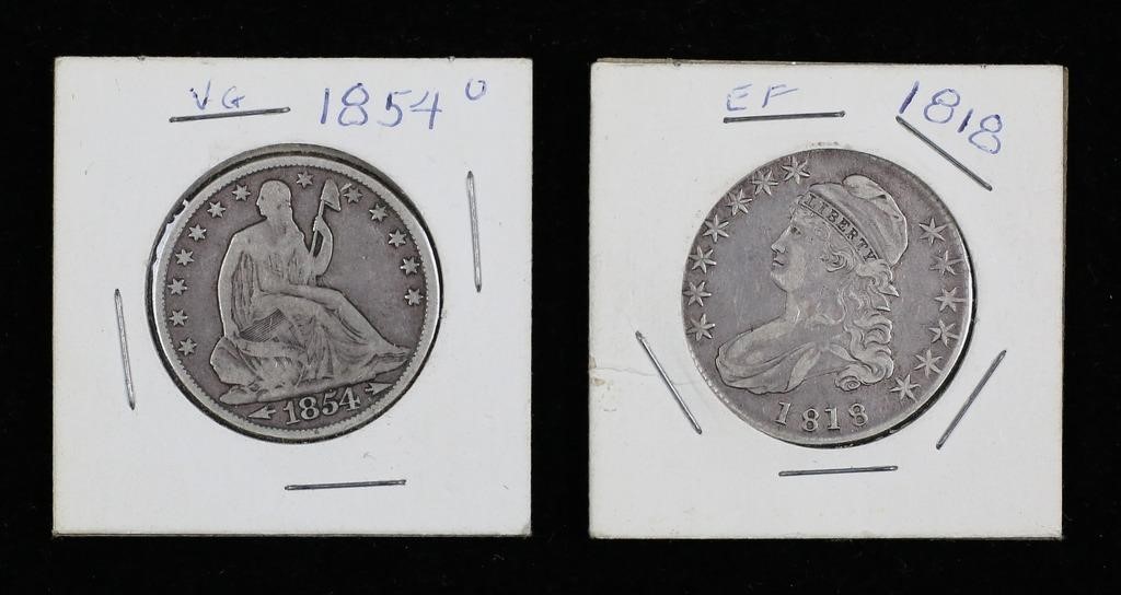 CAPPED BUST AND LIBERTY SEATED HALF