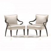 CARACOLE, PAIR OF UPHOLSTERED