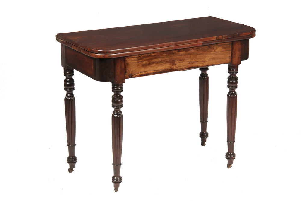 CARD TABLE - 19th c Rosewood Card