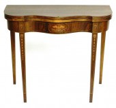 CARD TABLE, FEDERAL STYLE, MAH
