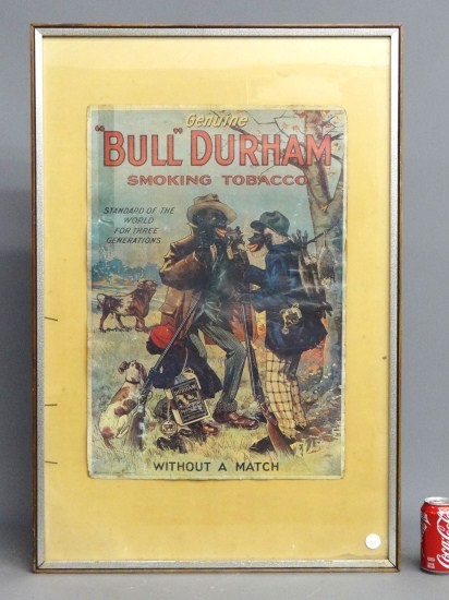 Cardboard Bull Durham advertising