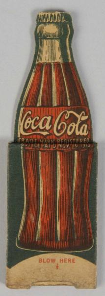 Cardboard Coca-Cola Bottle Whistle.