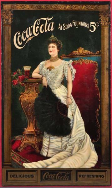 Cardboard Coca-Cola Lillian Nordica
