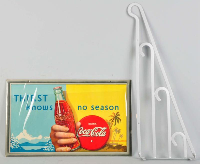 Cardboard Coca-Cola Sign with