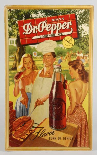 Cardboard Dr. Pepper Poster. 