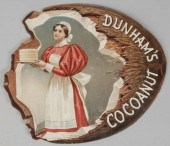 Cardboard Dunham's Cocoanut Ma