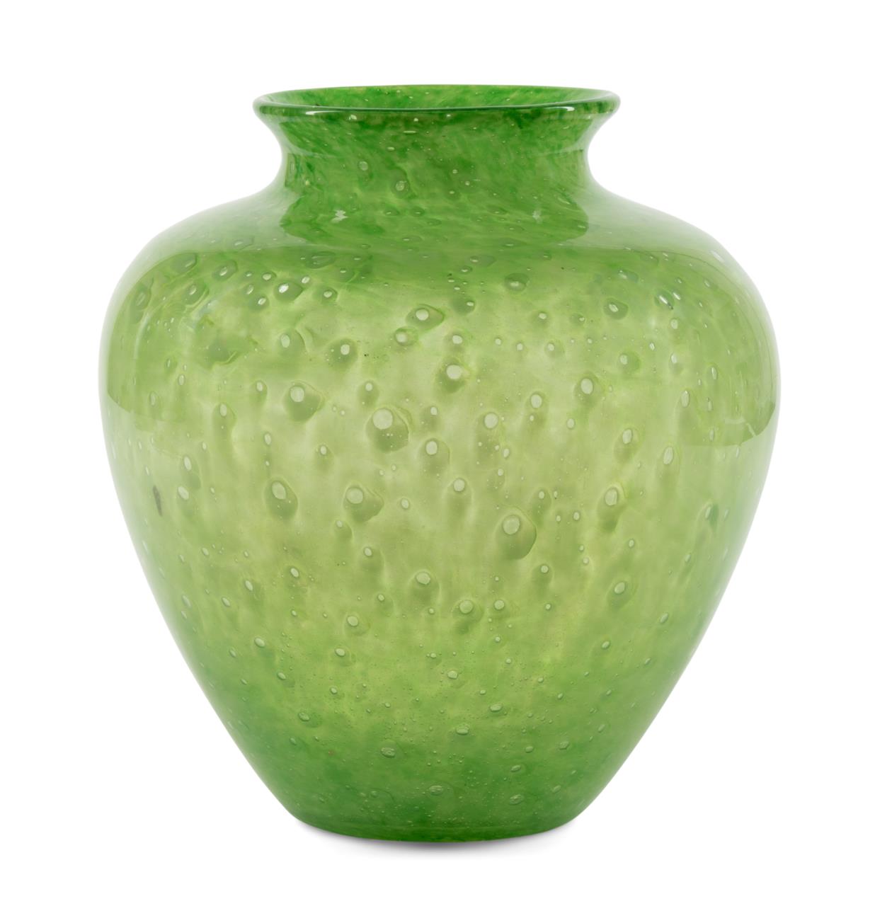 CARDER ERA STEUBEN GREEN CLUTHRA