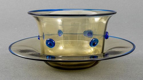 CARDER STEUBEN ATTR. FINGERBOWL AND