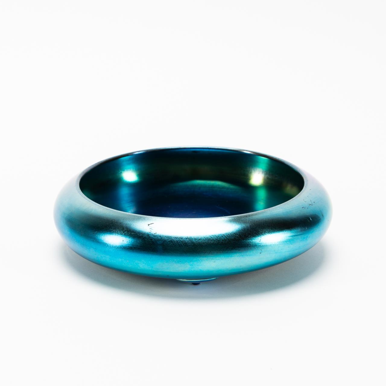 CARDER STEUBEN BLUE AURENE LOW