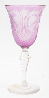 CARDER STEUBEN ENGRAVED AMETHY