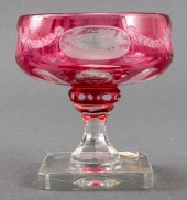 CARDER STEUBEN GOLD RUBY ENGRA