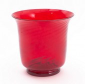 CARDER STEUBEN RUBY RED OPTIC