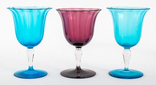 CARDER STEUBEN WINE GLASSES,