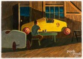CARDHUFF AGIN, OIL ON BOARDCar