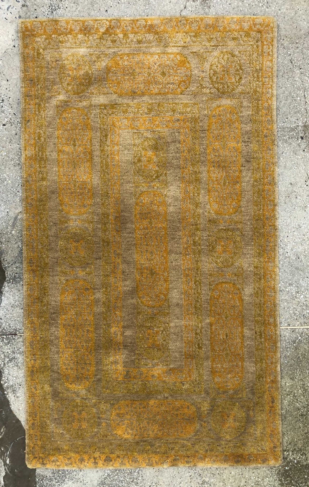 CARINI-LANG WOOL OUSHAK RUG, 3' X