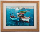 CARL A. LONGI. BOATS ALONG A C