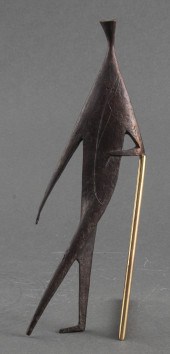 CARL AUBOCK MODERN BRONZE FIGU