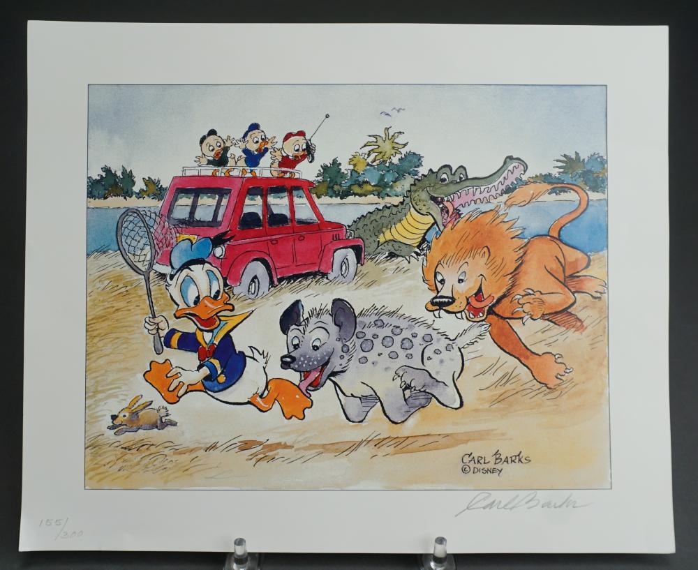 CARL BARKS SIGNED COLOR PRINT