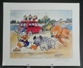 CARL BARKS SIGNED COLOR PRINT