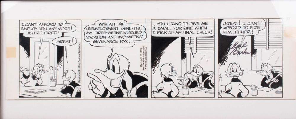 CARL BARKS SIGNED DONALD DUCK COMIC