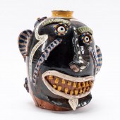 CARL BLOCK POTTERY POEM FACE J