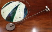 CARL HALL ART GLASS HANGING LI