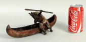 CARL KAUBA "INDIAN AND CANOE"