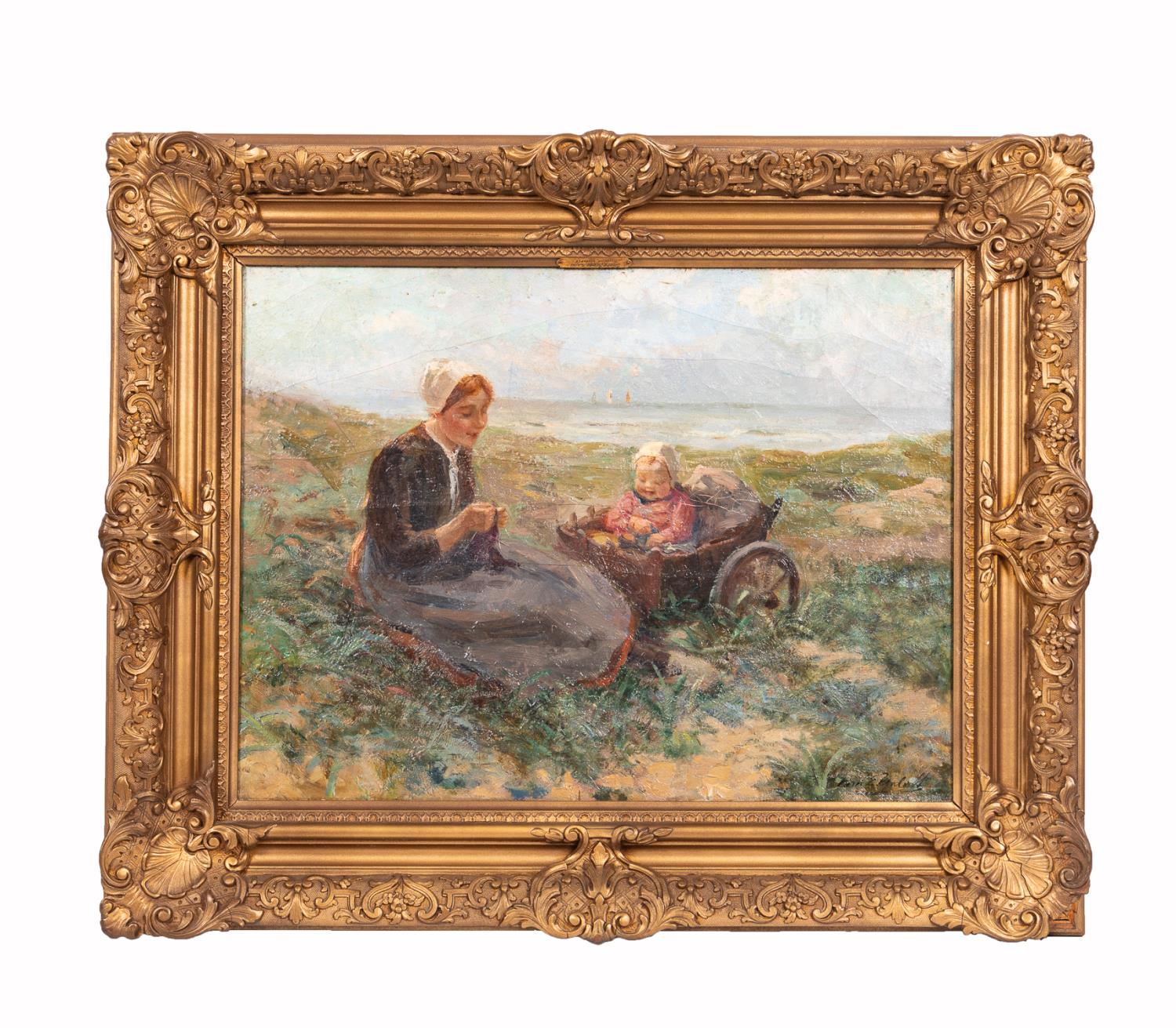 CARL MULERTT, MOTHER & CHILD OIL ON